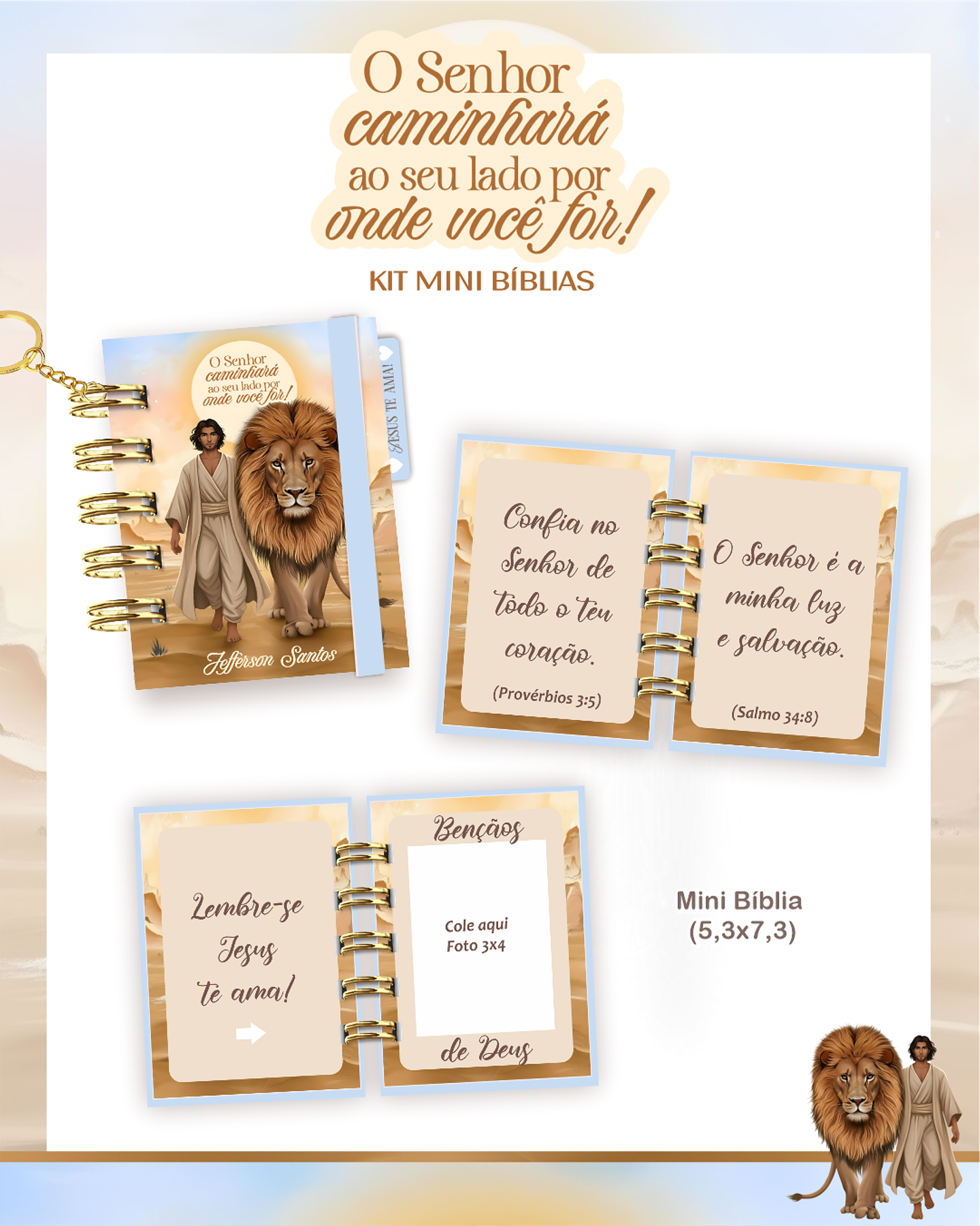 Arquivo Kit Mini Bíblia O Senhor Caminhará ao Seu Lado Masculino 1