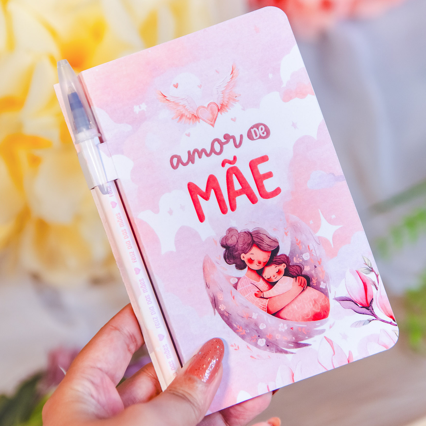Arquivo Dia das Mães Caixa Bloquinho a7 com capa e Caneta 1