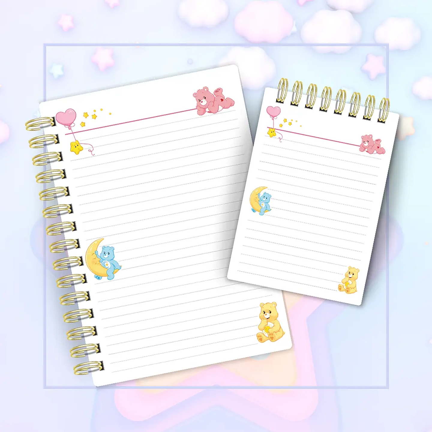 Arquivo Caderno Pautado A5 + Bloquinho A6 - Ursinhos Carinhosos 4