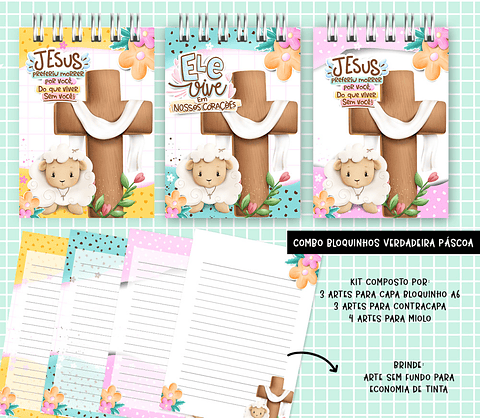 Arquivo Páscoa Cristã Bloquinhos Cute
