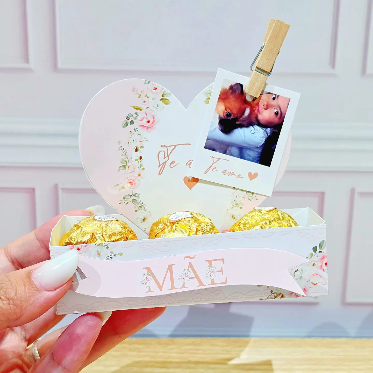 Arquivo Dia das Mães Caixinha 3 Doces Com Fotos 1