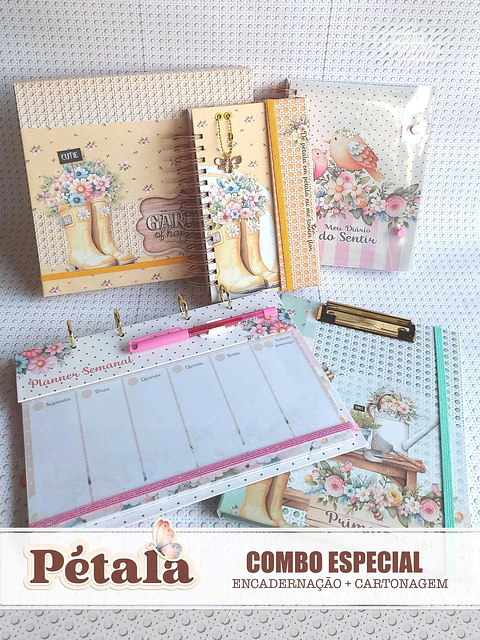 Arquivo Pétala - Combo Especial (Encadernação + Cartonagem)