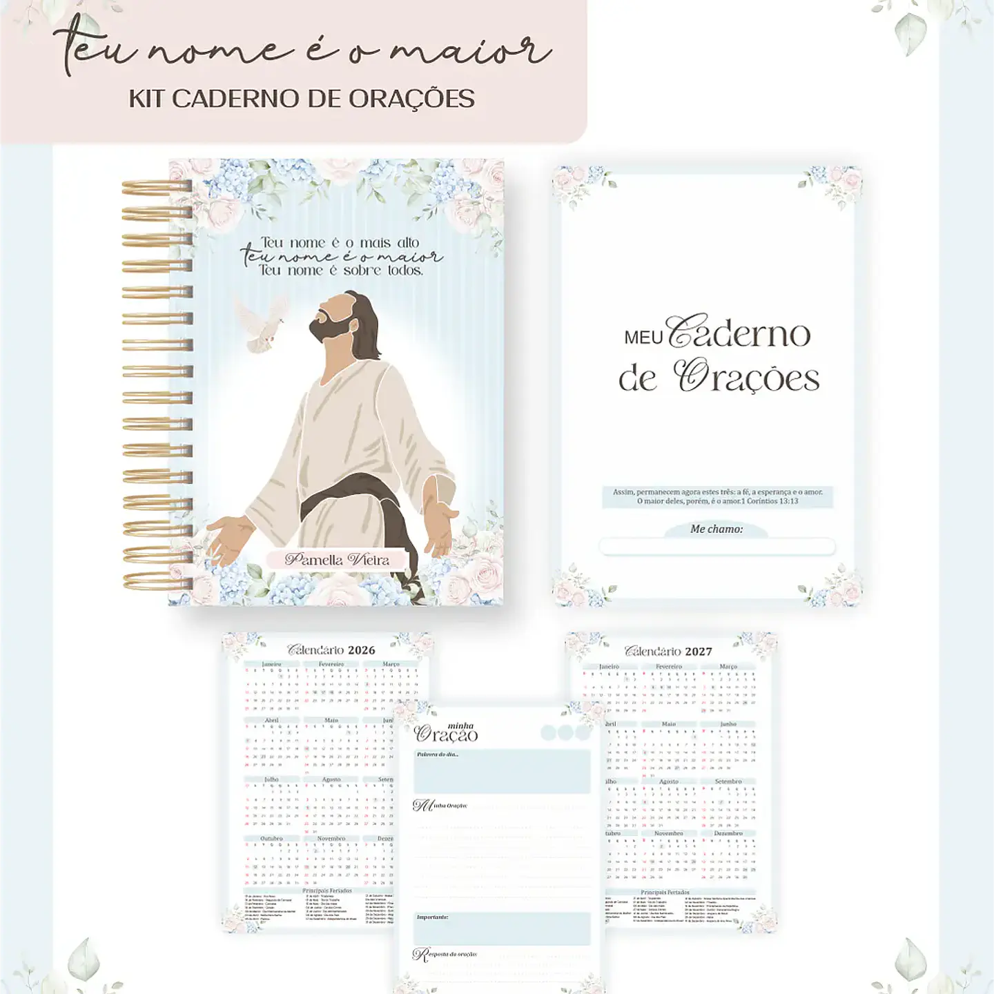 Arquivo Kit Caderno de Orações Teu Nome é Maior 1