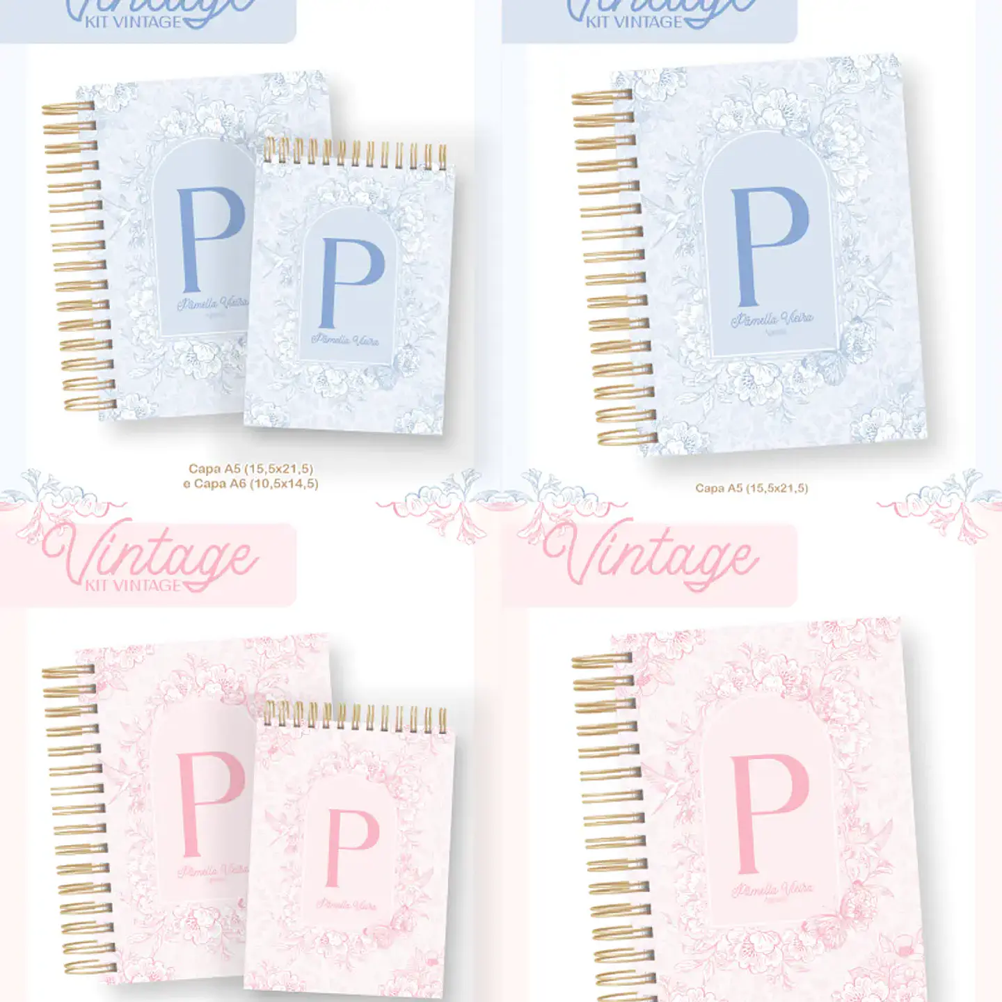 Arquivo Capas Vintage Rosa e Azul 1