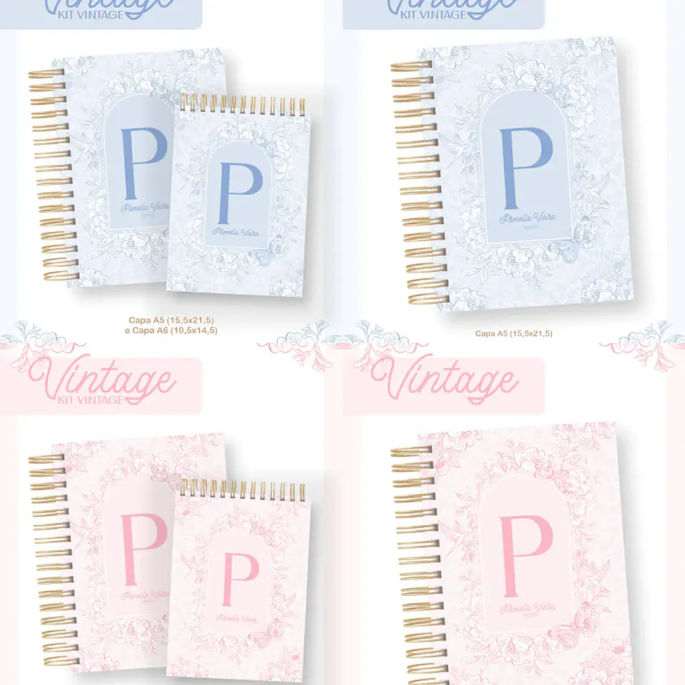 Arquivo Capas Vintage Rosa e Azul 1