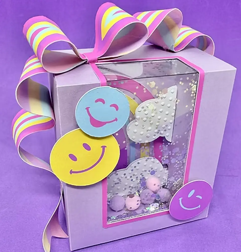 Arquivo de Corte Caixa Retangular Luxo com Visor 1