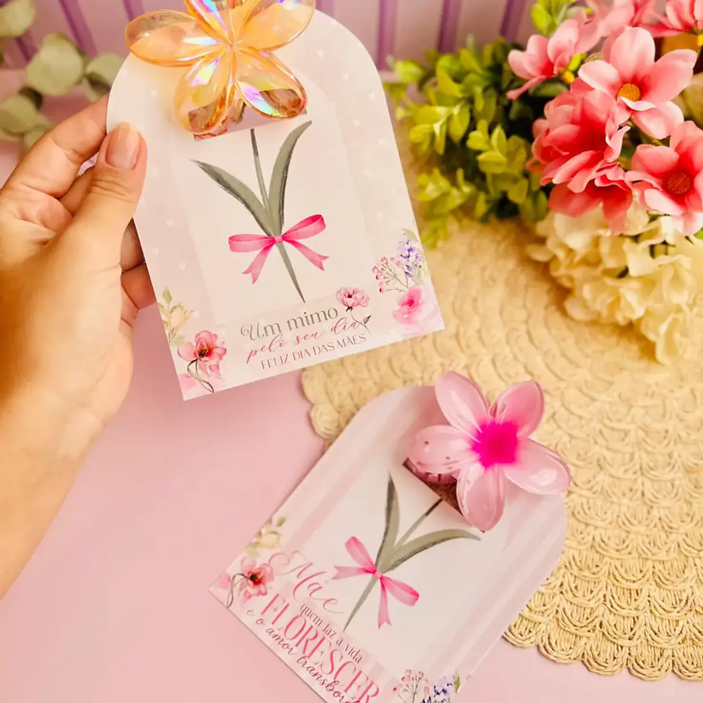 Arquivo Dia das Mães Card Piranha Presilha Flor 1