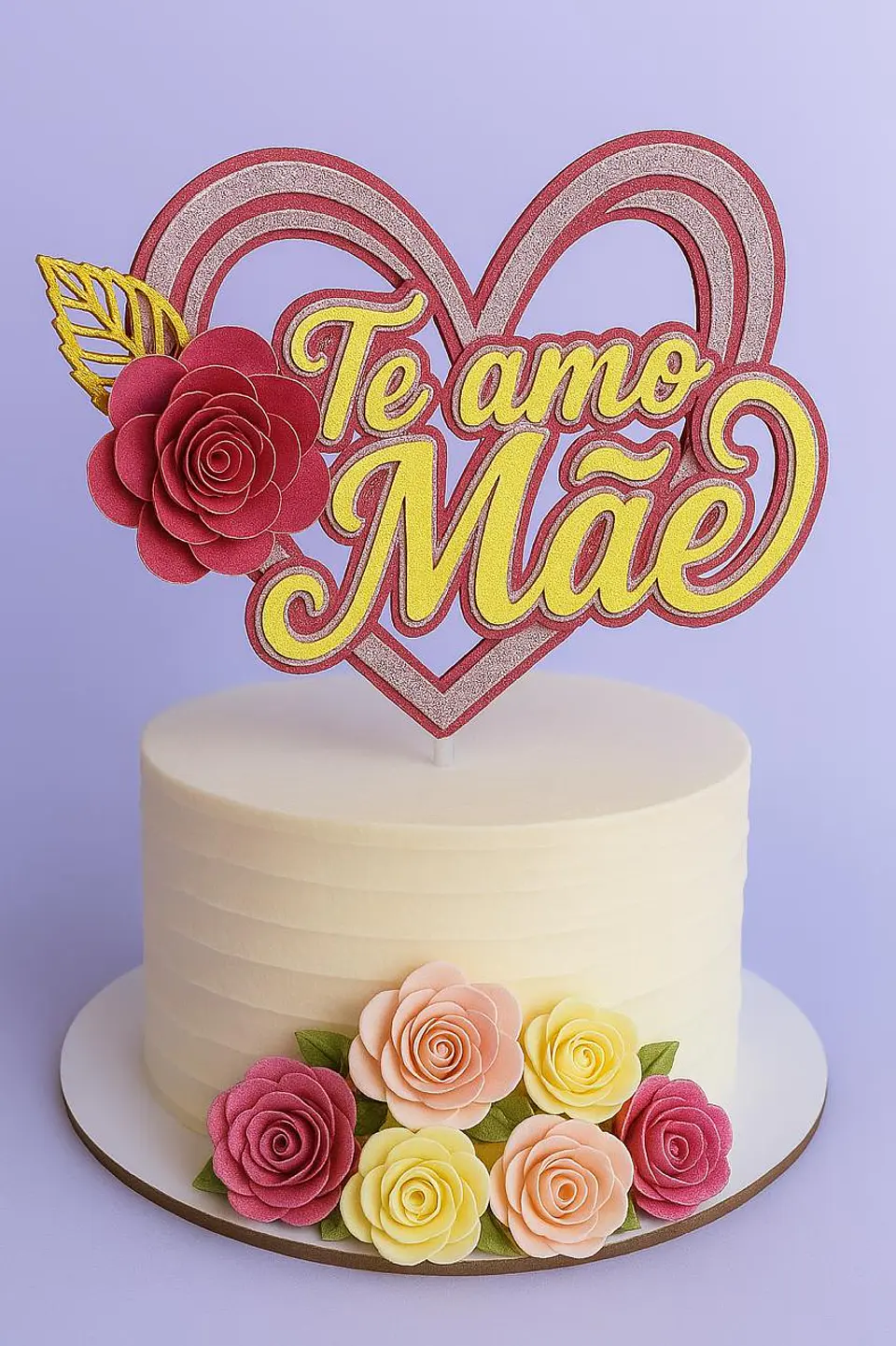 Arquivo Topo de Bolo Dia Das Mães -Te amo Mãe 1