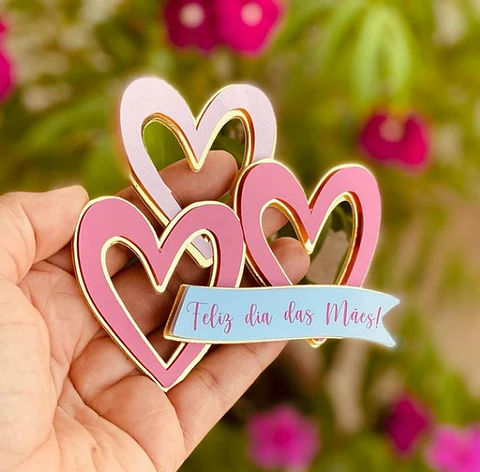 Arquivo Topo De Bolo - Feliz Dia das Mães Coração