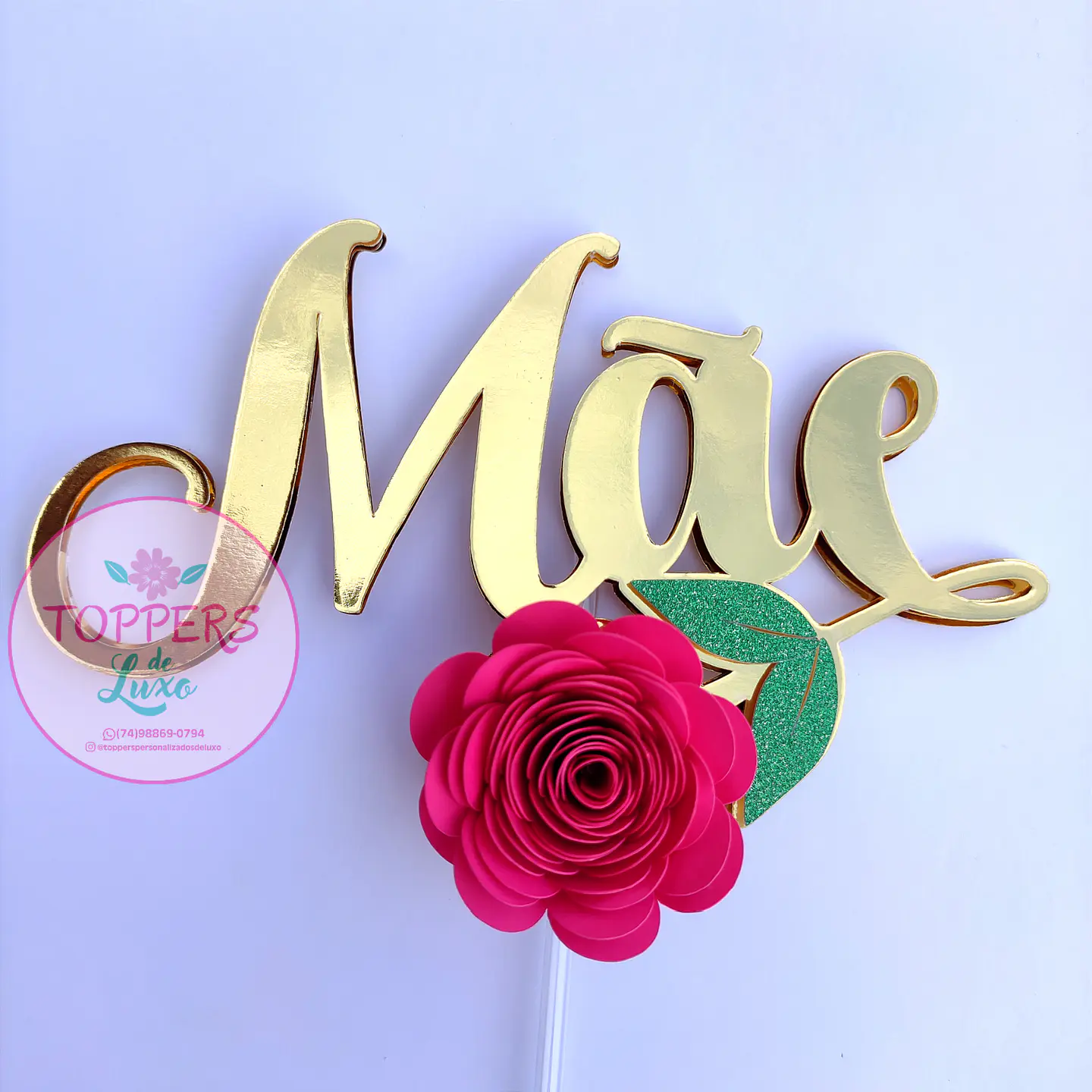 Arquivo topo de bolo dia das mães - Mãe Floral 1