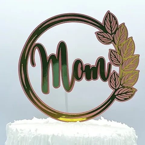 Arquivo topo de bolo dia das mães -Topo Circular Mom-Abelha de Papel