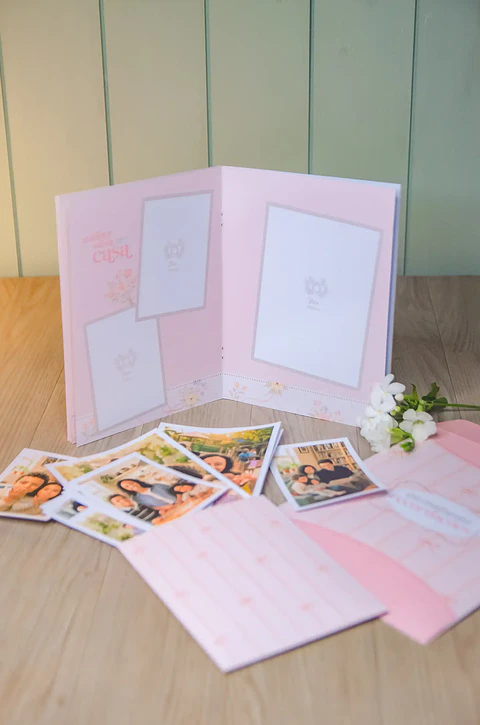 Arquivo Dia das Mães Kit Álbum de Fotos Grampeado