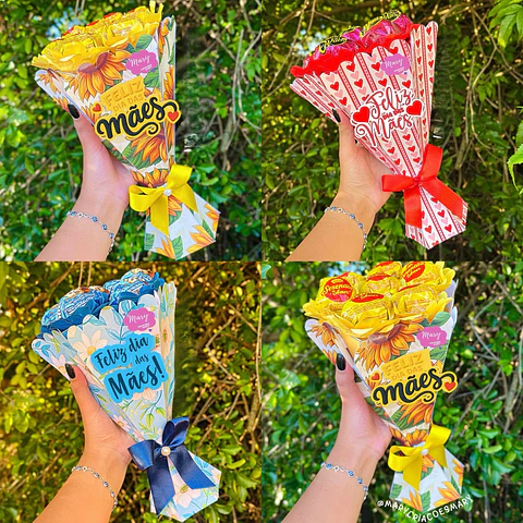 Arquivo Dia das Mães Buquê personalizado bombons