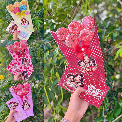 Arquivo Dia das Mães  Kit Buquê + Barra de Chocolate