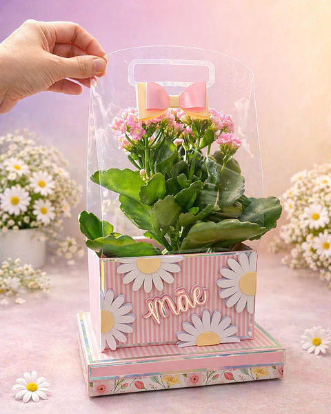 Arquivo Dia das Mães Caixa Sacola Acetato