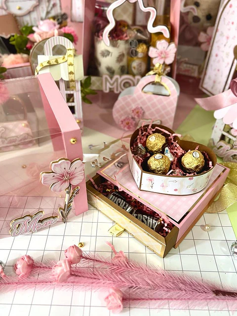 Arquivo Dia das Mães Caixa Coração com Gaveta