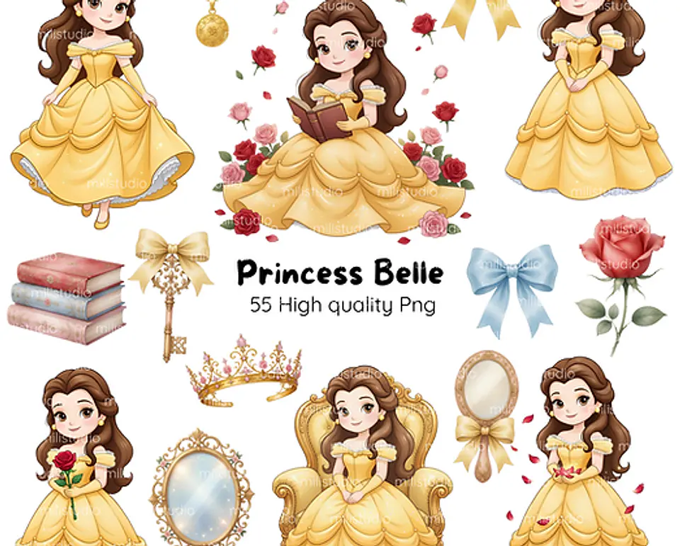 Kit Digital Princess Belle 1