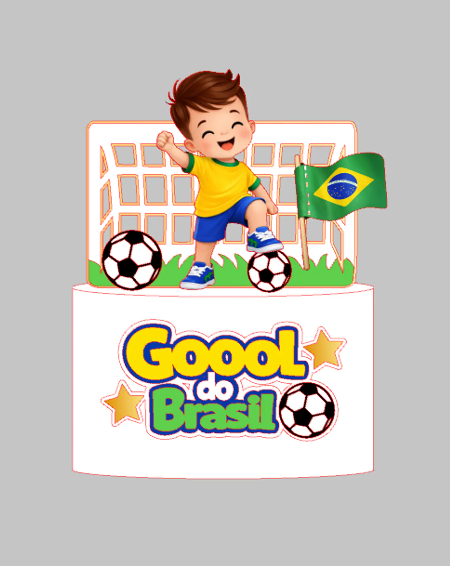 Arquivo Topo de Bolo Copa do Mundo - Gol do Brasil 1