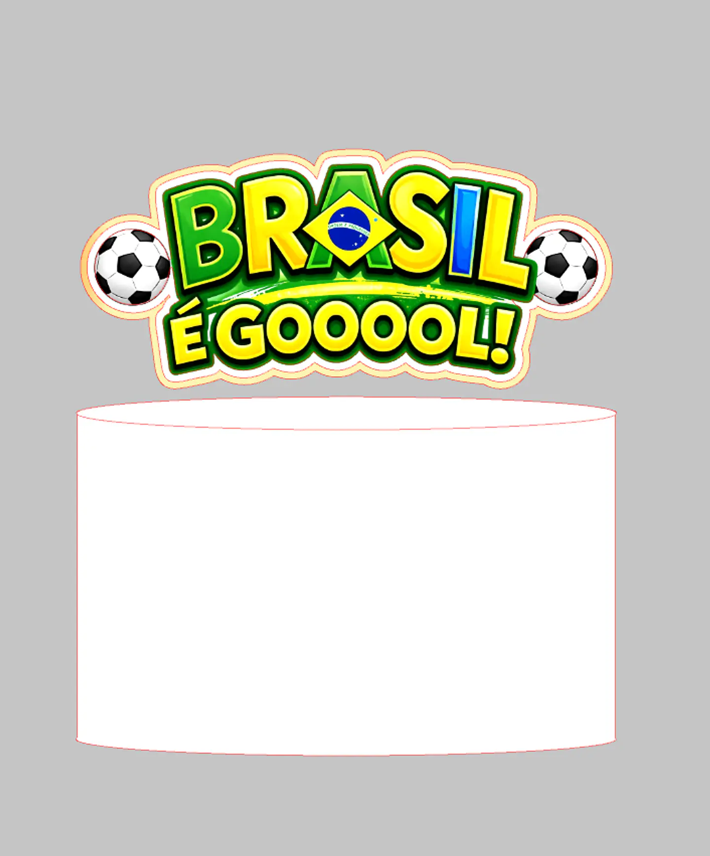 Arquivo Topo de Bolo Copa do Mundo - Brasil e Gooool 1
