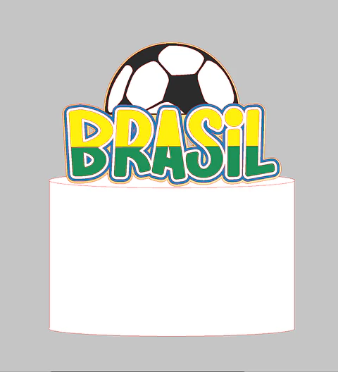 Arquivo Topo de Bolo Copa do Mundo - Brasil