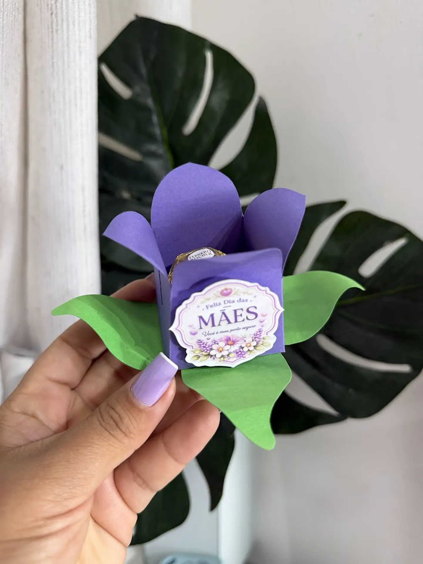 Arquivo Dia das Mães Molde Caixa Bombom Flor 1