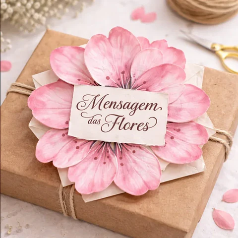 Arquivo de Corte Mensagem das flores tags