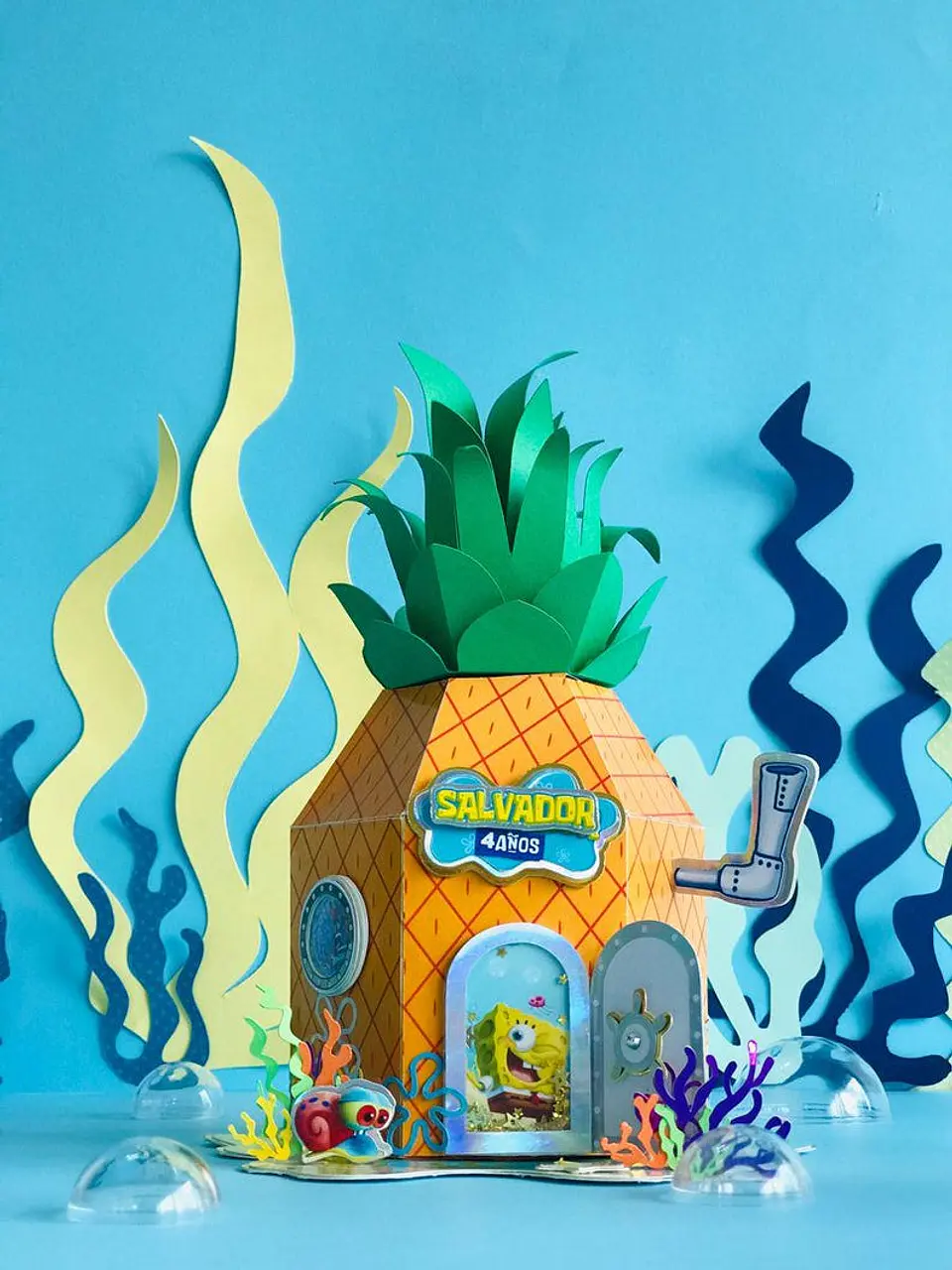 Arquivo Dia das Mães Caixa de Papel - Abacaxi - Festa Bob  1