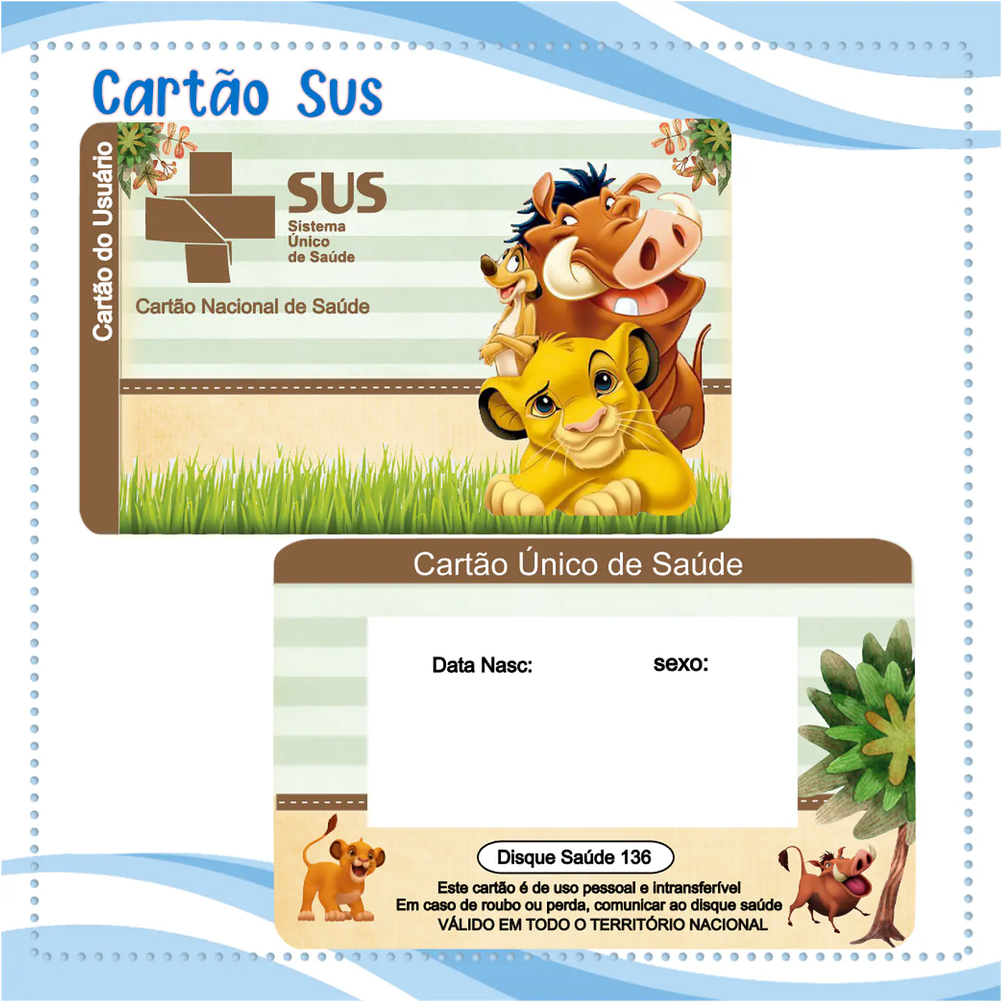 Arquivo Cartão do Sus Rei Leão 1
