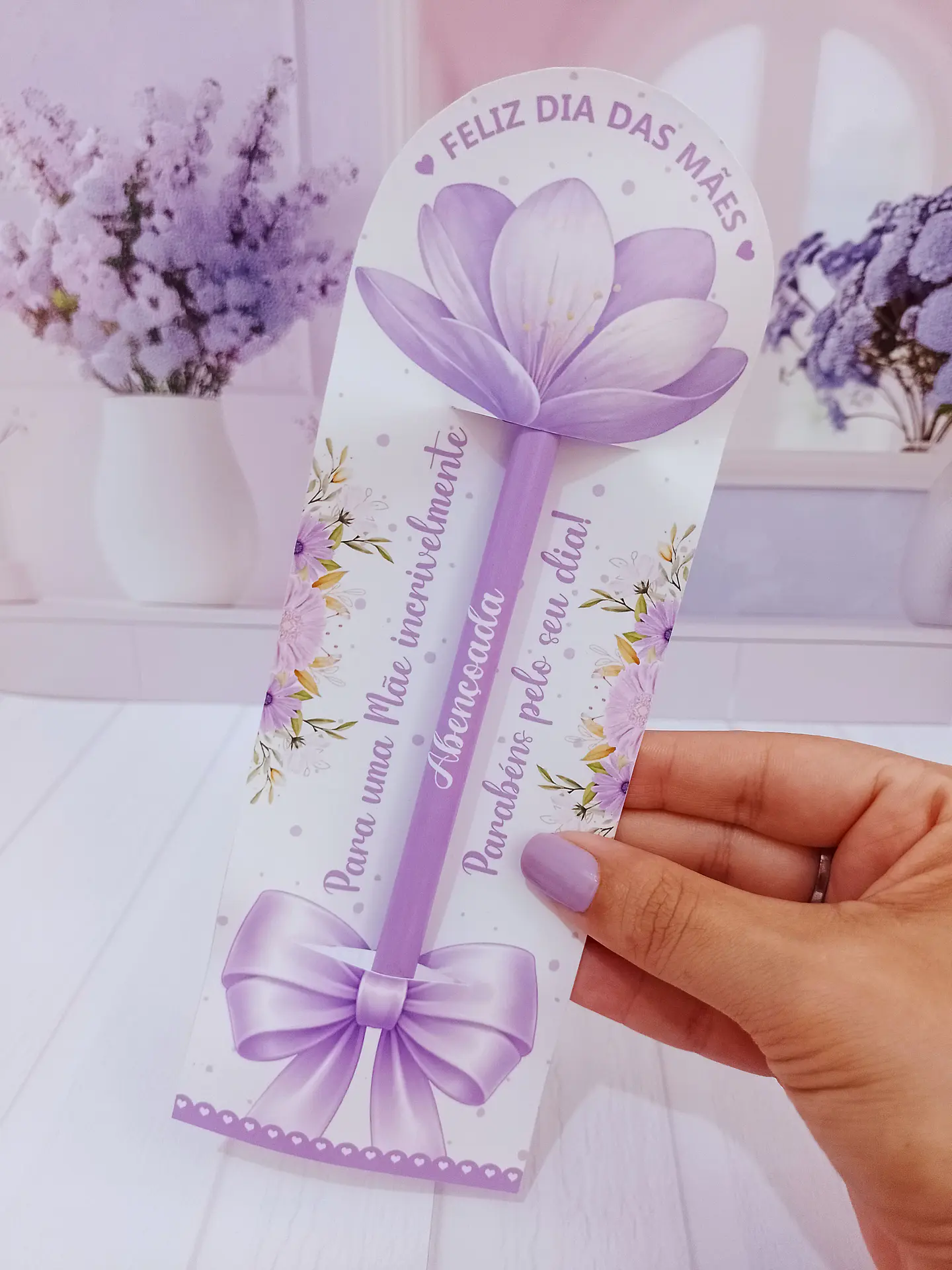 Arquivo Dia das Mães Card Lapis + Adesivo 1