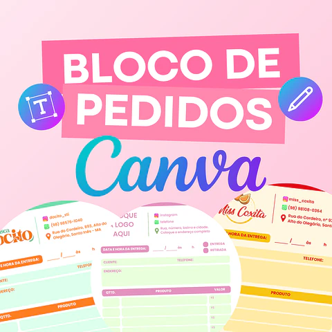 Arquivo Dia das Mães Bloco de Pedidos Editável