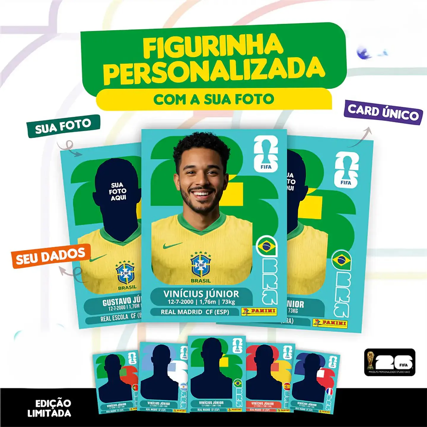 Arquivo de Corte Figurinha Personalizada Brasil 1