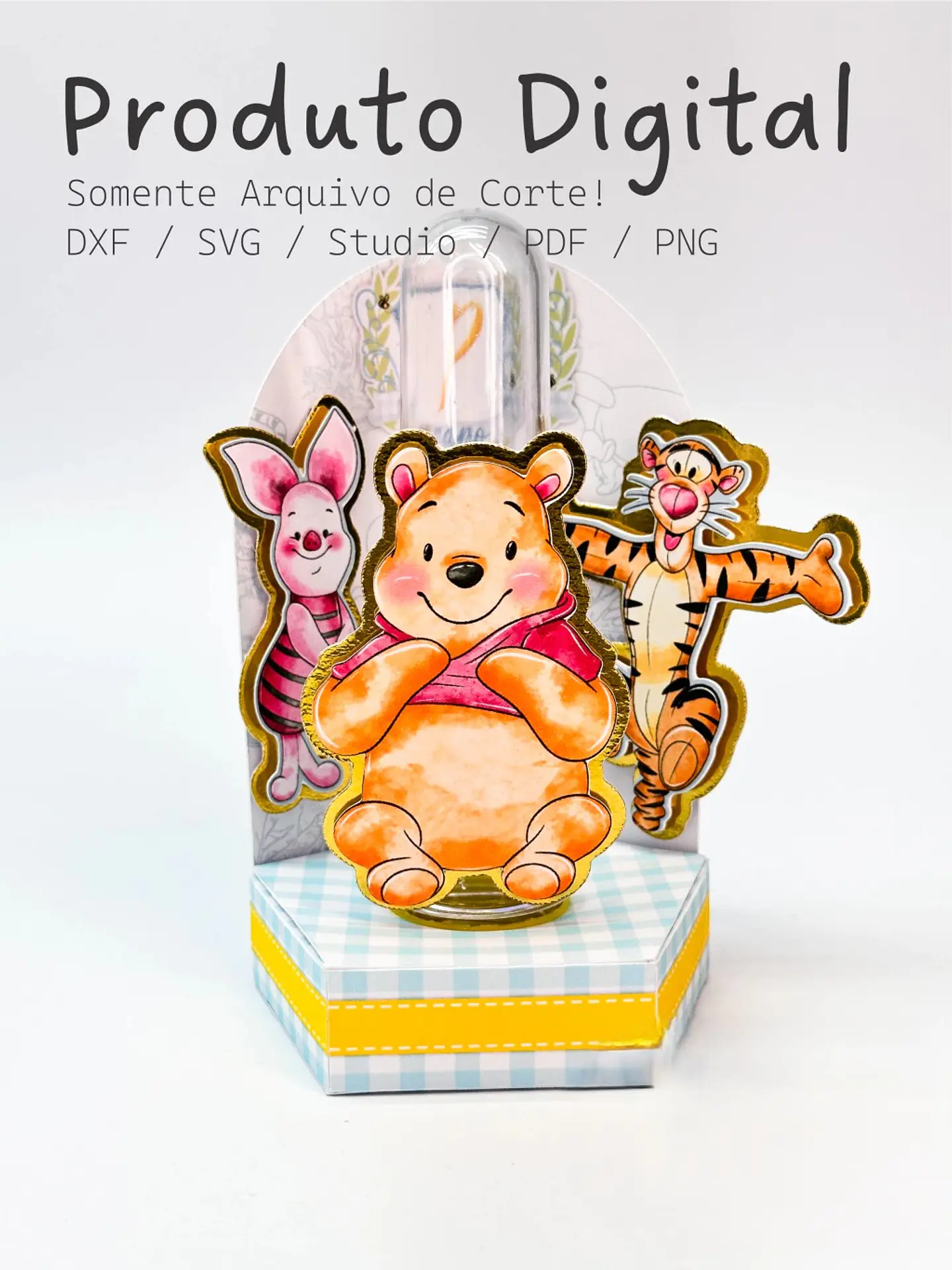 Arquivo de Corte Molde Cenário Tubete - Ursinho Pooh 1