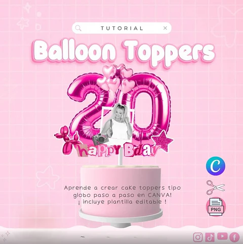 Arquivo Topo de Bolo Toppers Balão