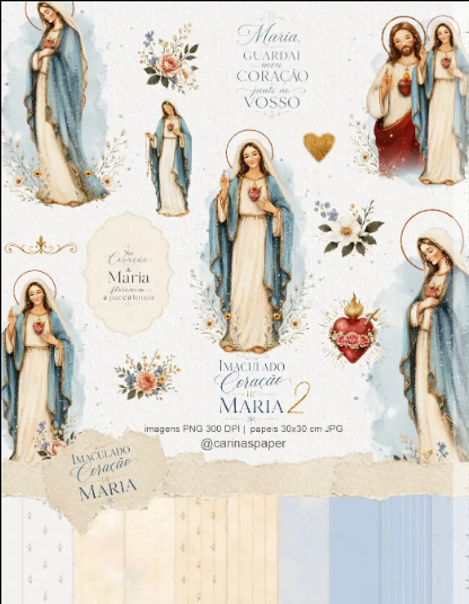 Kit Digital Imaculado Coração de Maria 1