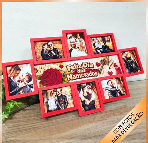 Arquivo Dia dos Namorados Quadro com 8 Fotos