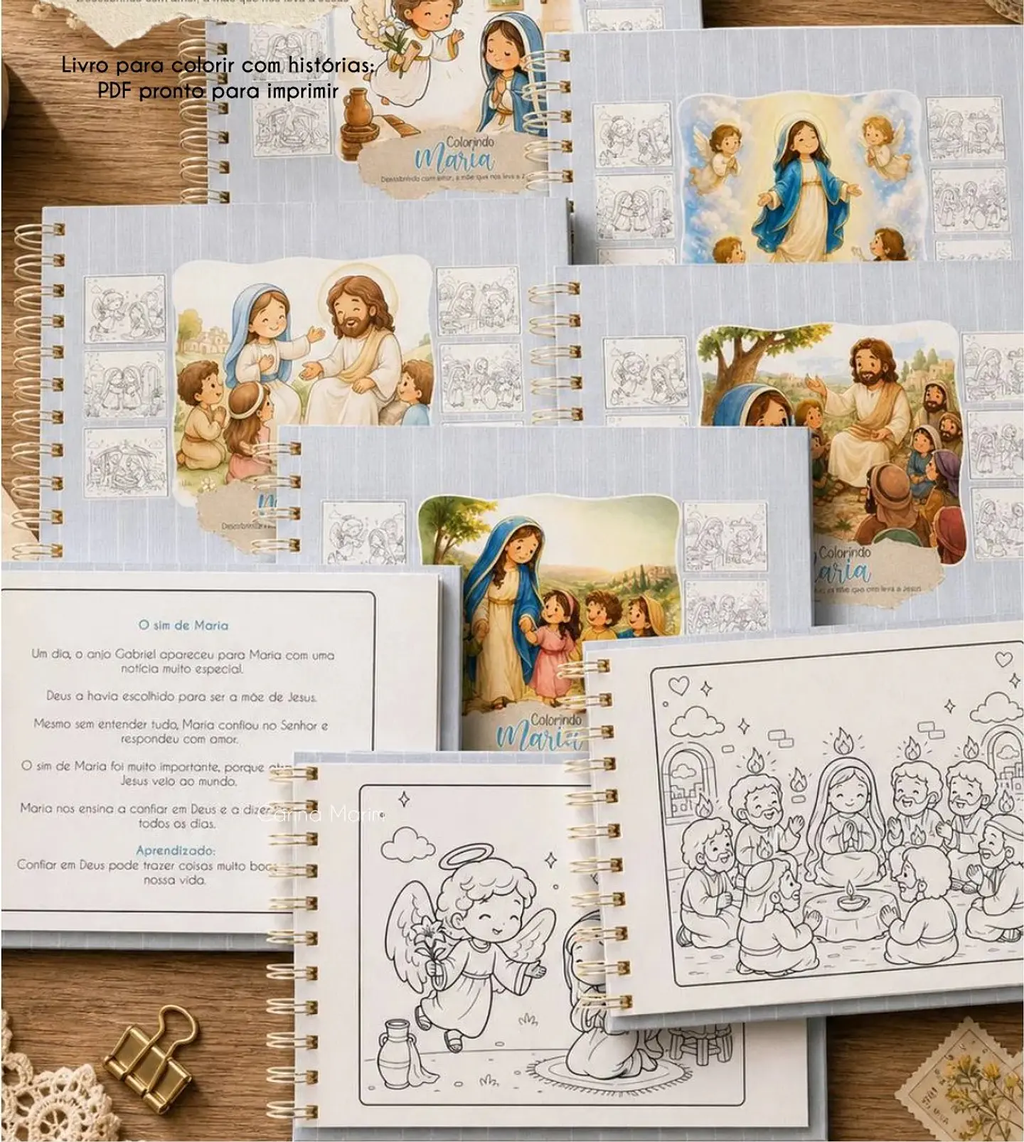 Arquivo Encadernação Livro de Colorir Maria 1