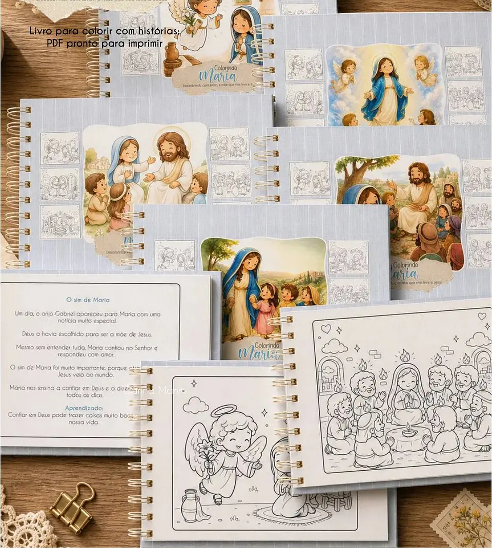 Arquivo Encadernação Livro de Colorir Maria 1