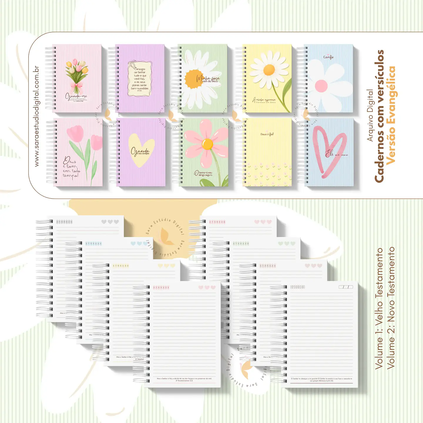 Arquivo Encadernação Caderno com versículos - Evangélico 1