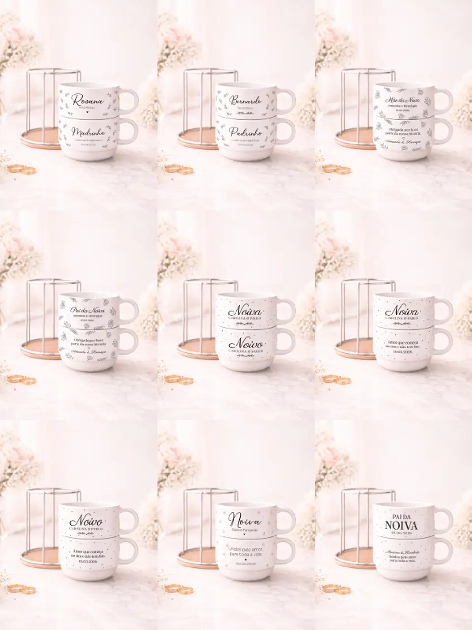 Arquivo Sublimaçao Pack Xícaras Casamento 1