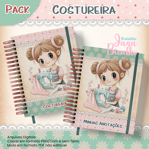 Arquivo Encadernação Pack Costureira