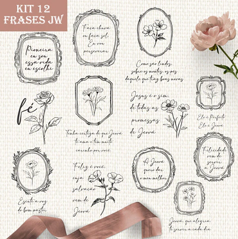 Arquivo Kit Digital Lettering Pioneira Testemunha de Jeová