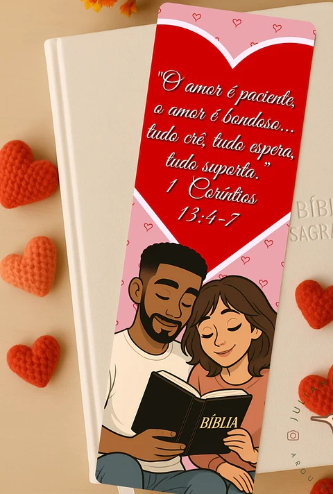 Arquivo Dia dos Namorados Marcador de Página Bíblia Livro