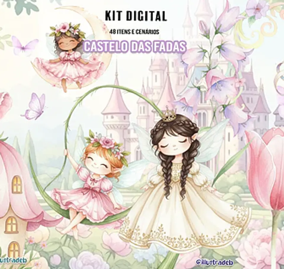 Arquivo Kit Digital Castelo das Fadas 1