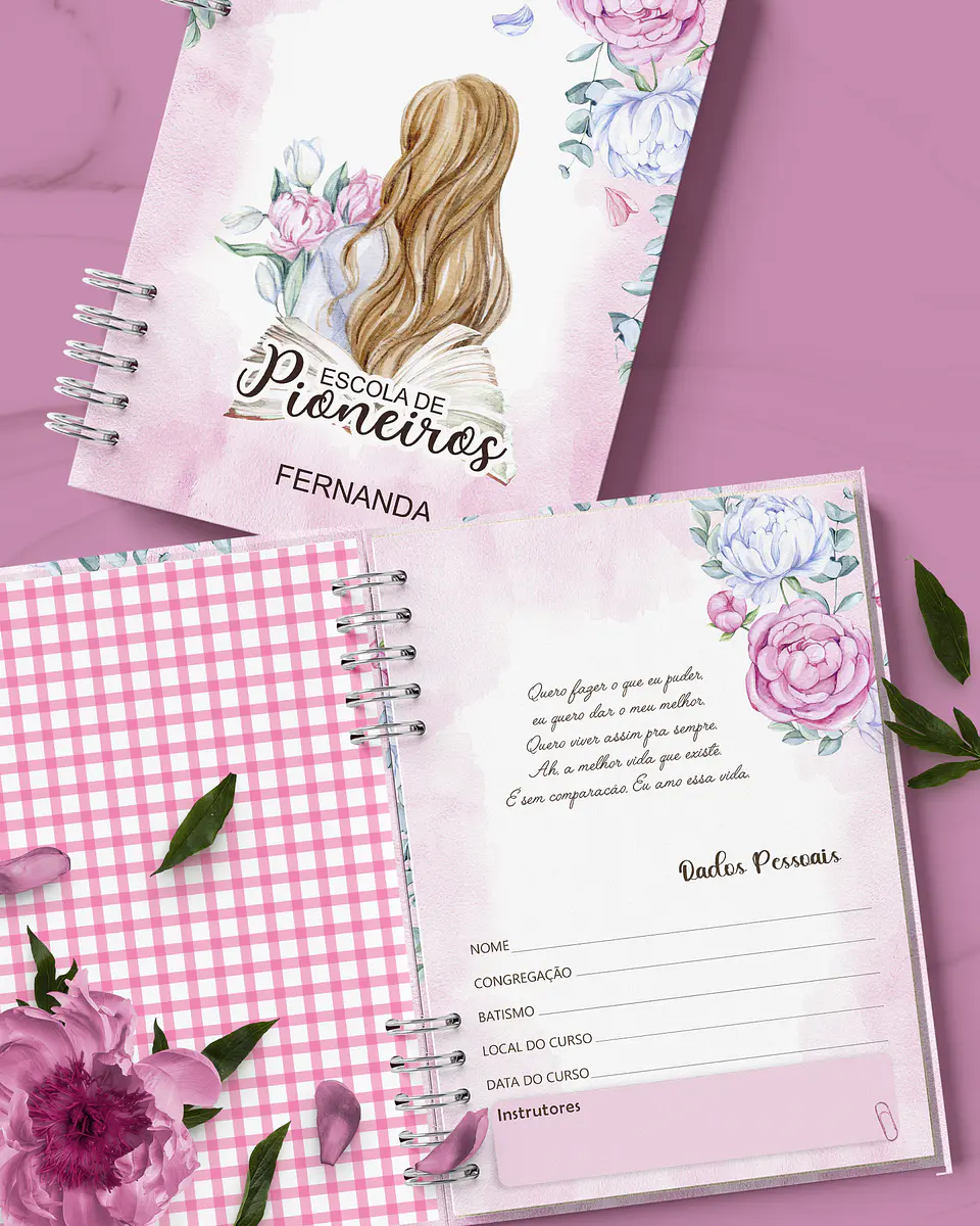 Arquivo Encadernação Caderno Escola de Pioneiros Floral - Bicho Papel 6