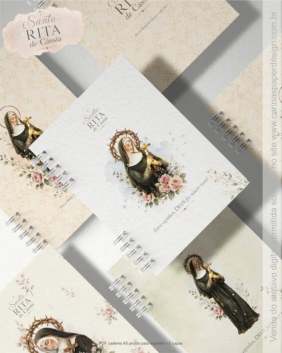 Arquivo Encadernação Caderno Santa Rita de Cássia + 5 Capas 1