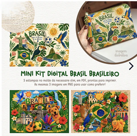 Arquivo Estampa Necessaire Brasil Brasileiro