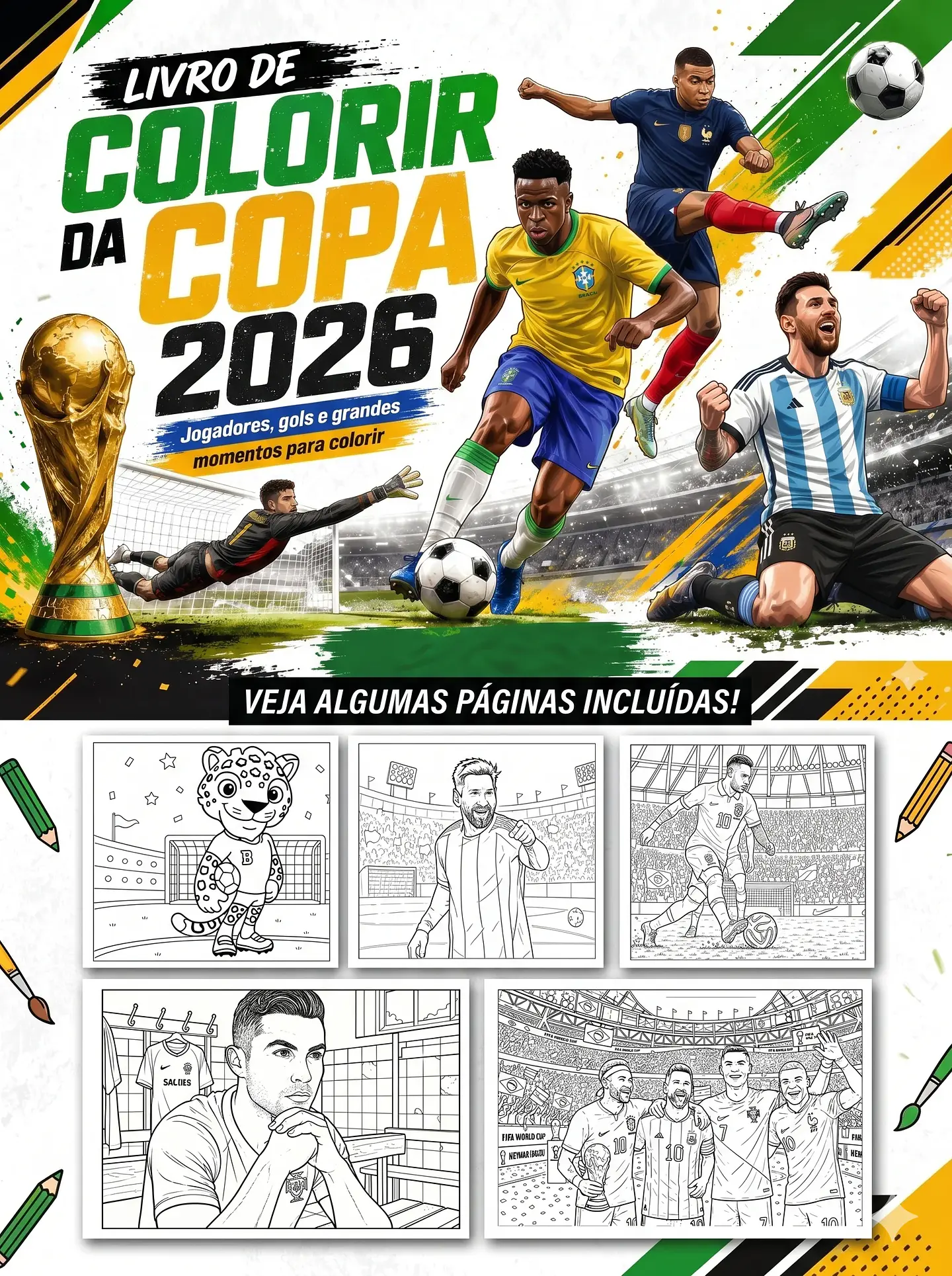 Arquivo Encadernação Copa 2026 Livro de Colorir 1