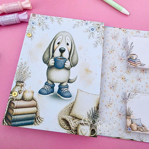 Arquivo Encadernação Caderno Especial Parafuso + Embutido A5-My Dog 