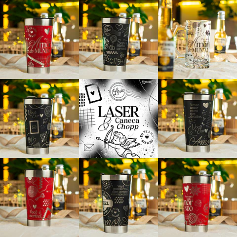 Arquivo Sublimaçao Caneca Coleção Laser e Caneca Chopp