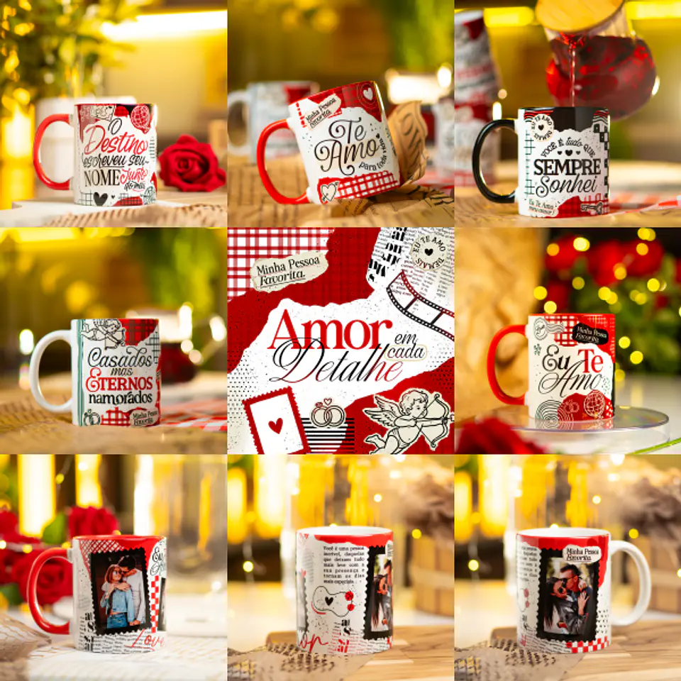 Arquivo Sublimaçao Caneca Coleção - Amor em Cada Detalhe 1
